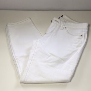 Ann Taylor cropped white jeans